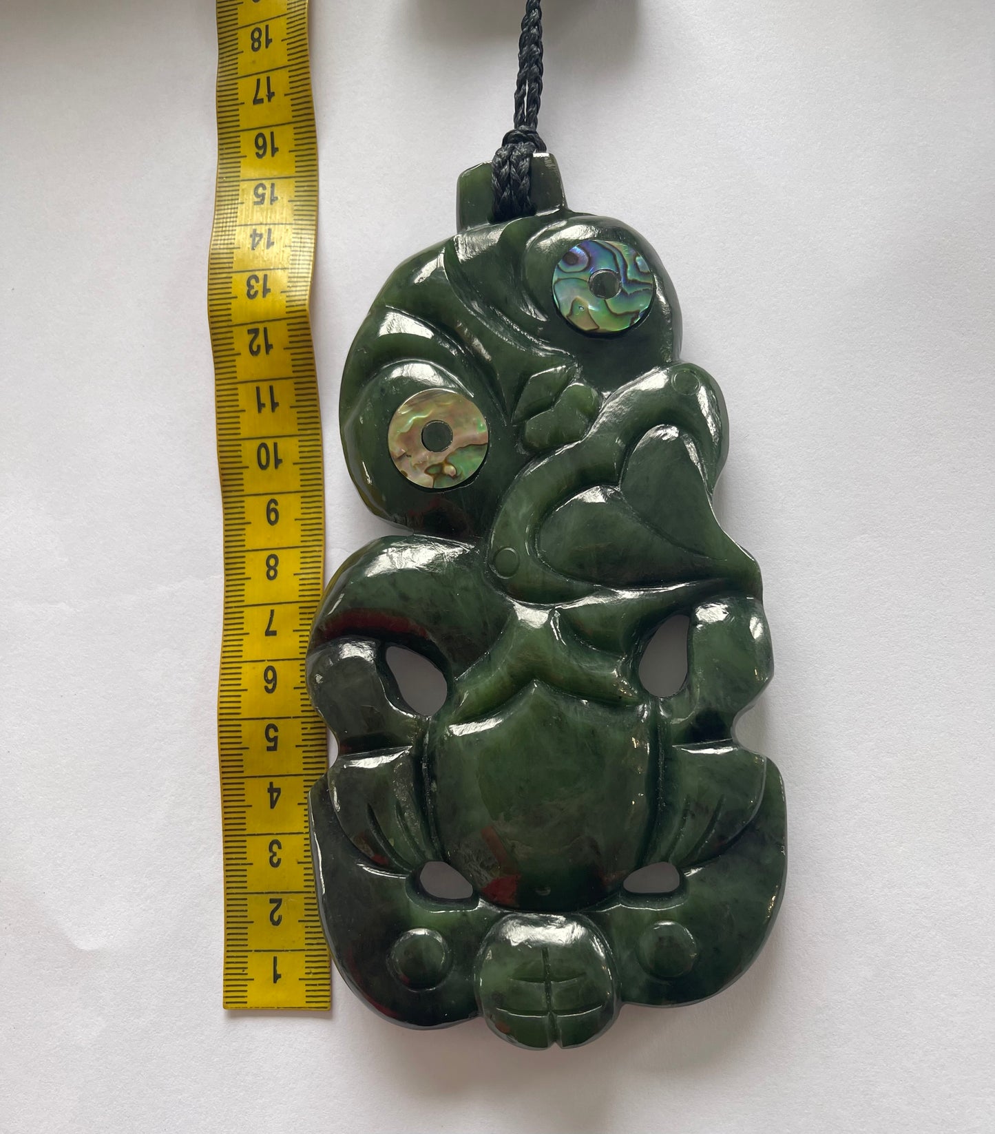 14 cm Greenstone  Tiki- Pounamu Necklace 2