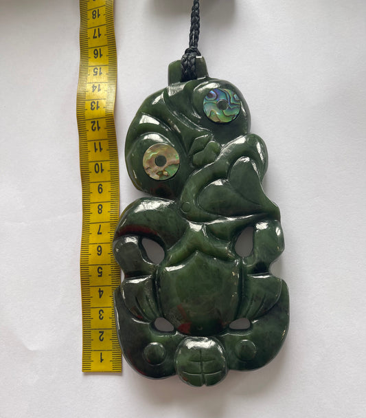 14 cm Greenstone  Tiki- Pounamu Necklace 2