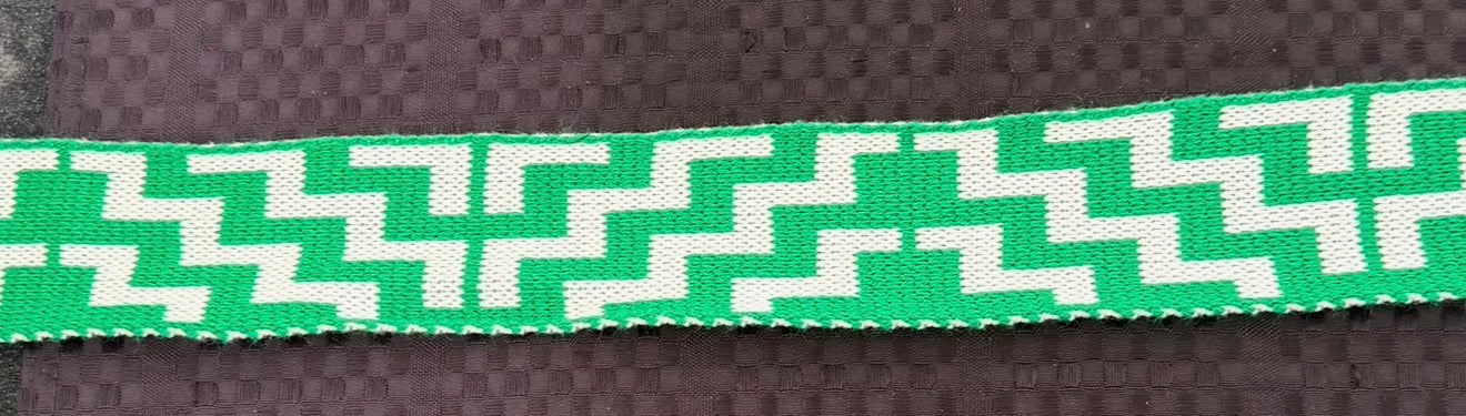 True Poutama Design Taniko Band 2.5in Emerald