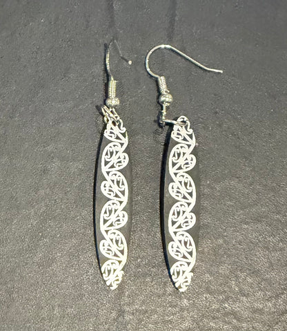 Acrylic black and white Earring