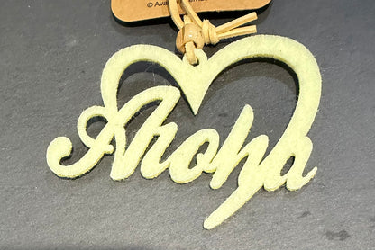 Felt tiki and felt aroha mementos