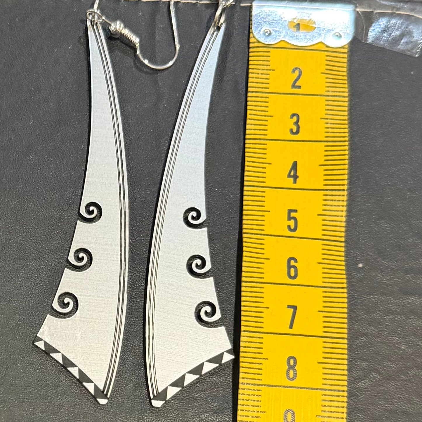 Acrylic silver Earring