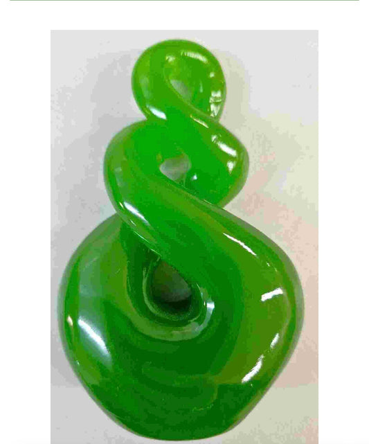 Glass Round twist Ornament 100mm