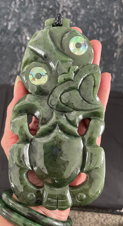 16cm Maori Hei Tiki Pounamu Necklace