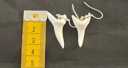 Real Mako Shark Teeth Earrings - No3
