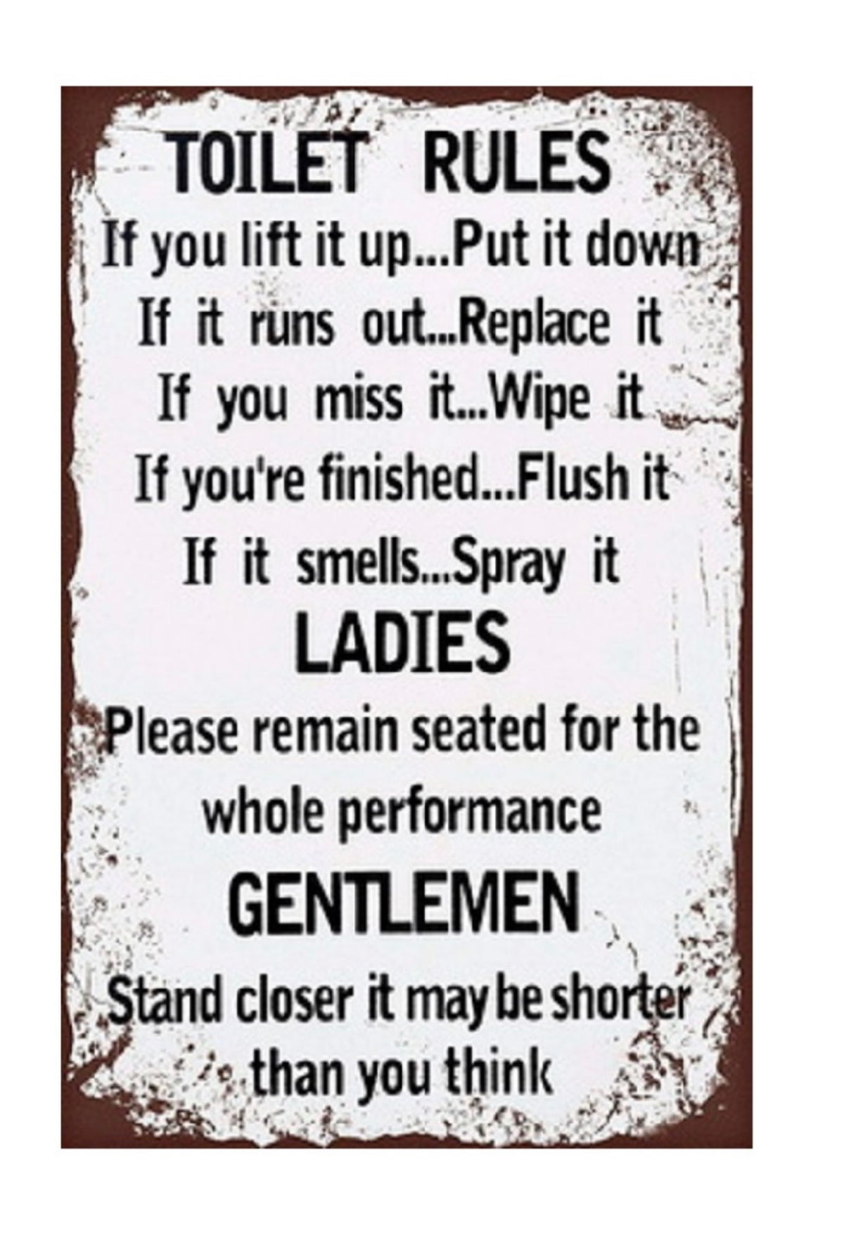 Embossed Tin Sign
