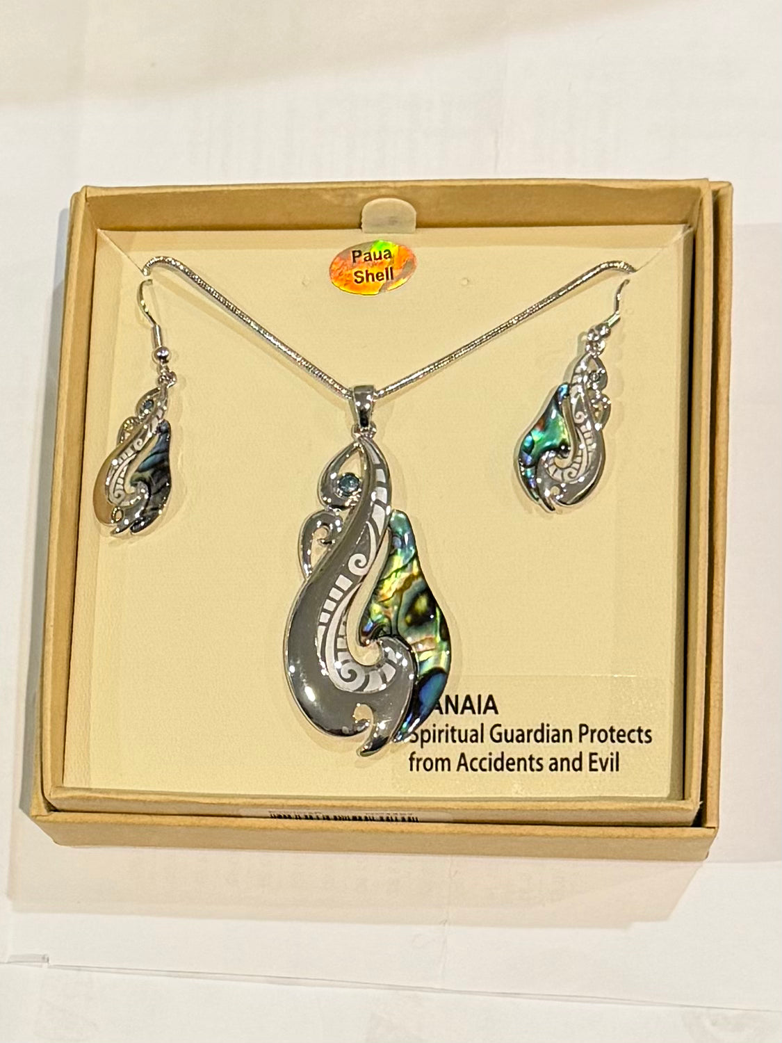 Paua Manaia  Necklace Set