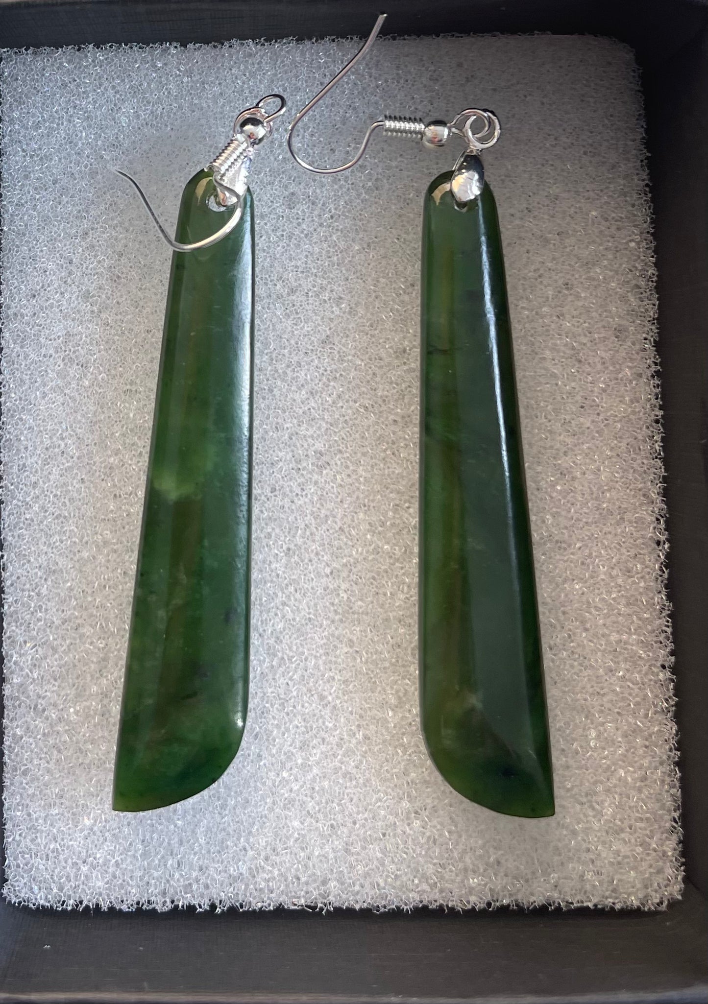 Drop Greenstone Earrings