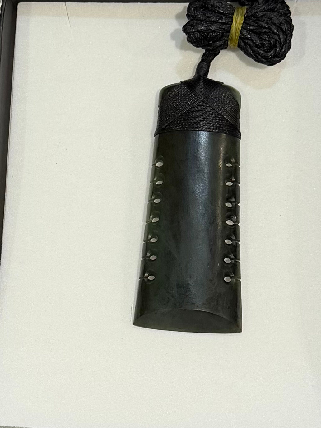Semi Polished Toki Greenstone Necklace