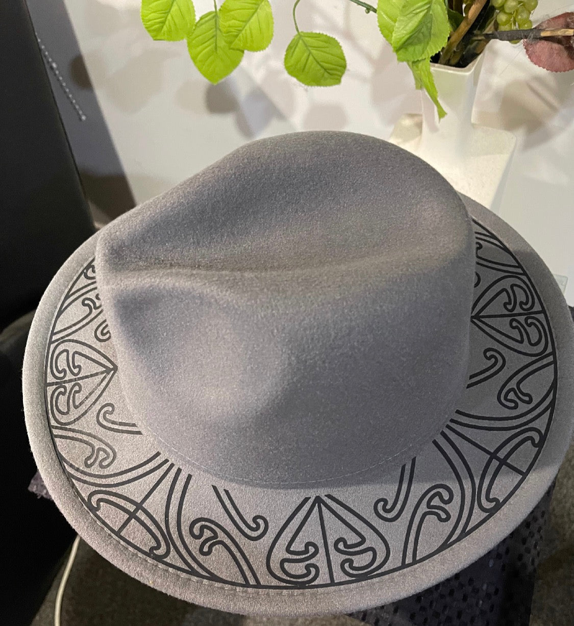 Potae - 63cm Grey Fendora Felt Hat - Ready to Decorate Your Own Design