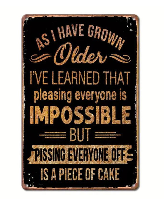 Embossed Tin Sign
