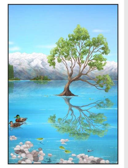 Maori Art Cards by Sophie Blokker That Wānaka Tree/Lake Wānaka