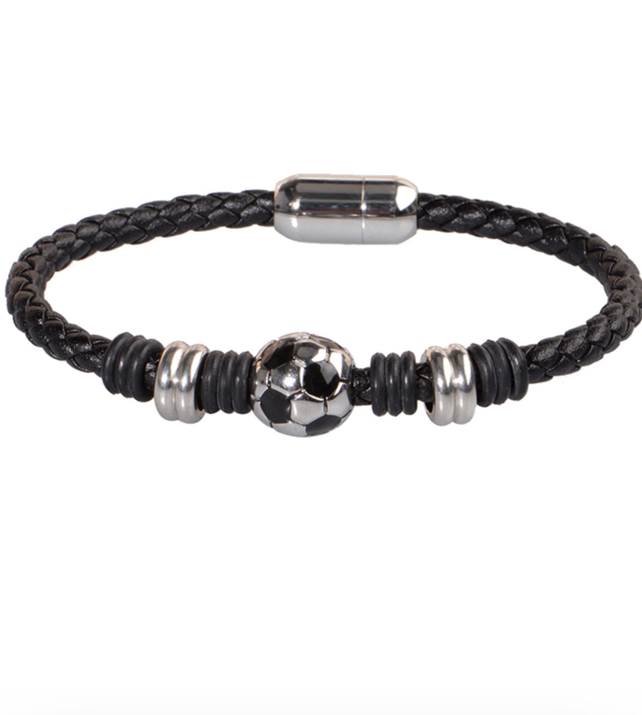 Soccer Ball - Stainless Steel Bracelet