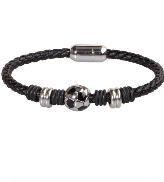 Soccer Ball - Stainless Steel Bracelet