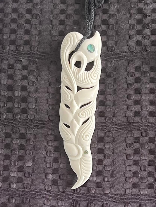 Double Manaia Pendant - Bone Carving