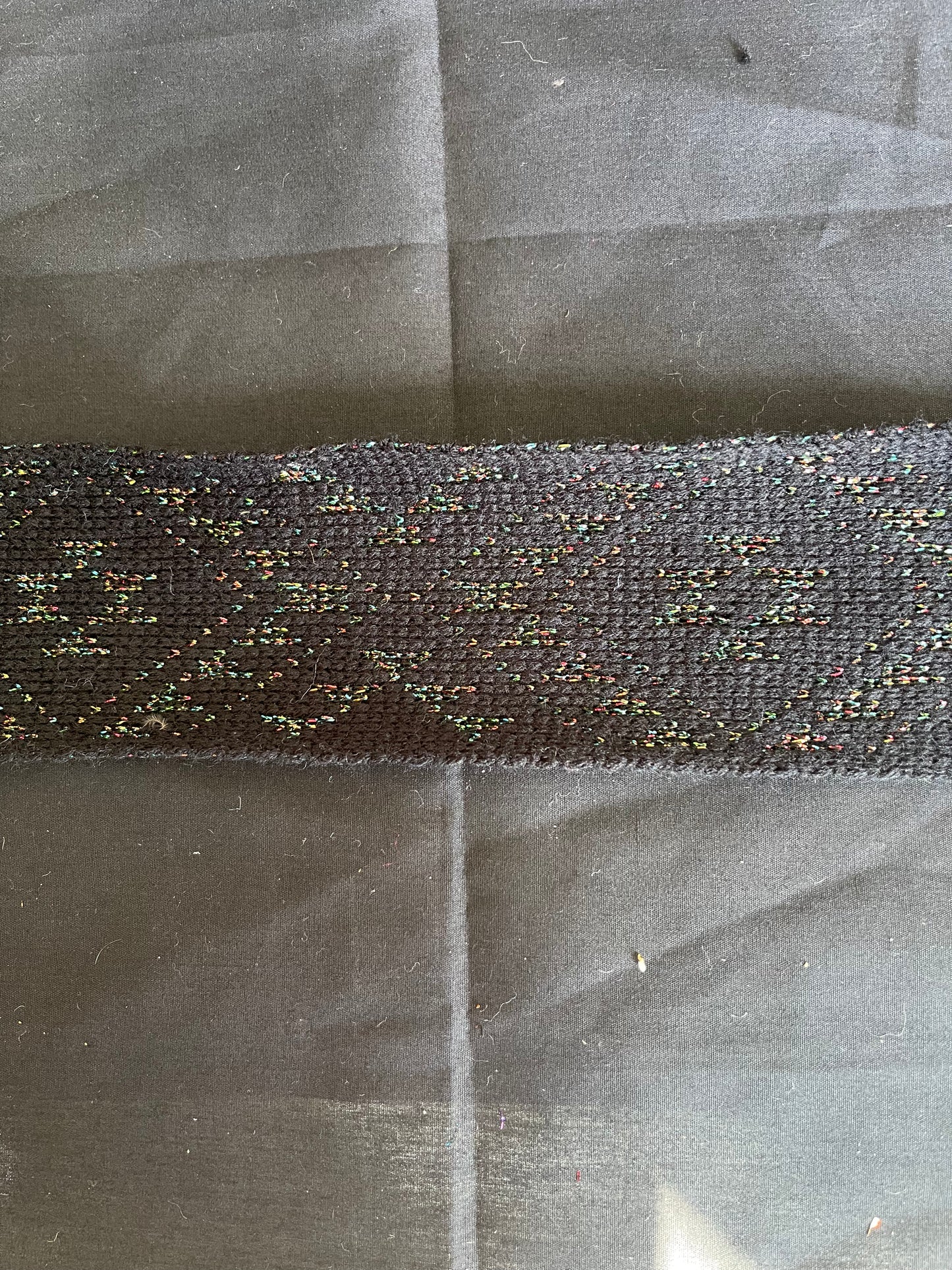 Black with multi coloured lurex Shimmer - Taniko Band 2.5inch