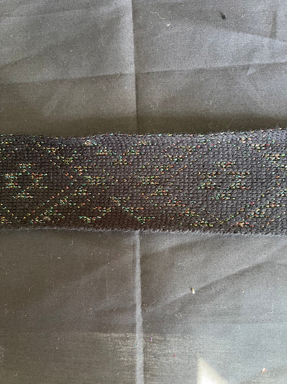 Black with multi coloured lurex Shimmer - Taniko Band 2.5inch