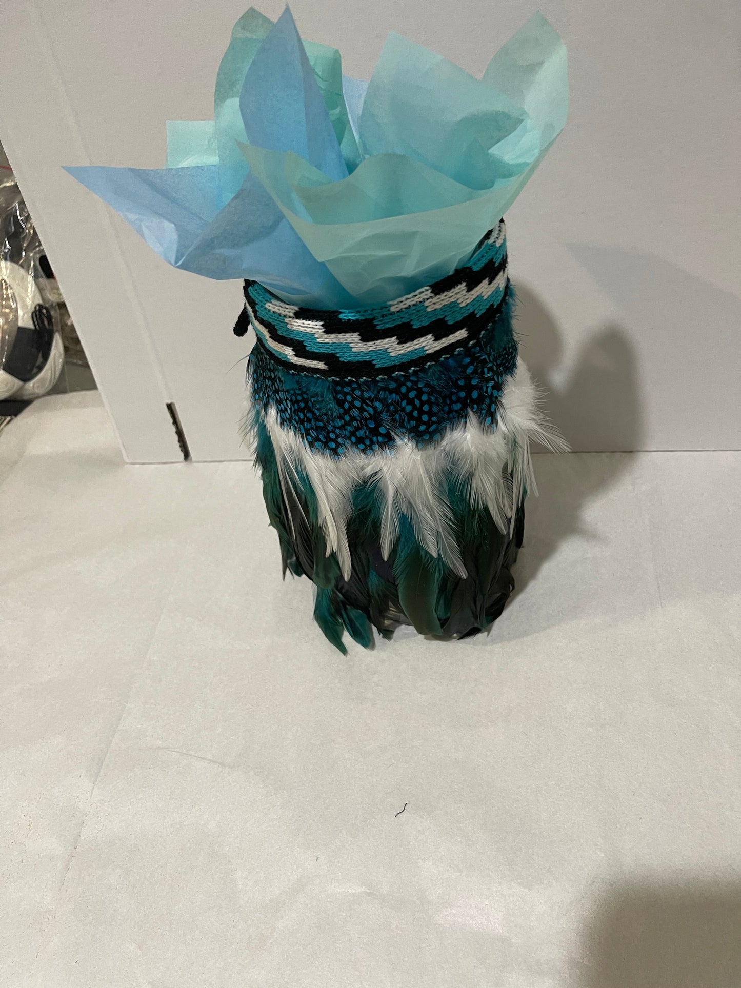 Kakahu - Korowai Turquoise On a Stand