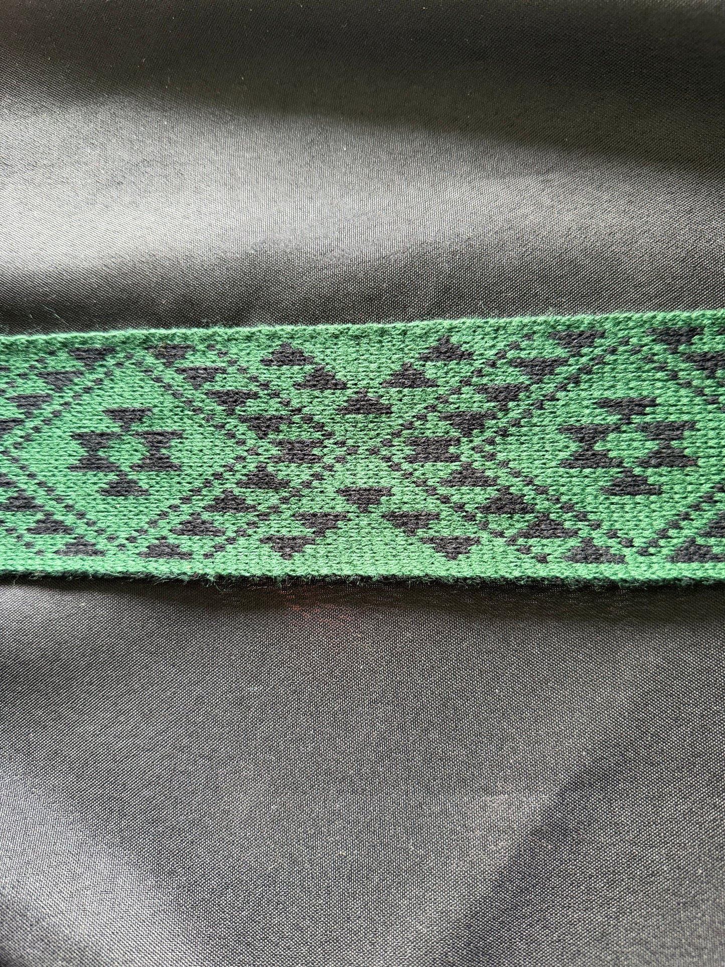 Bottle green and black - Taniko Band 2.5inch 5mtr roll