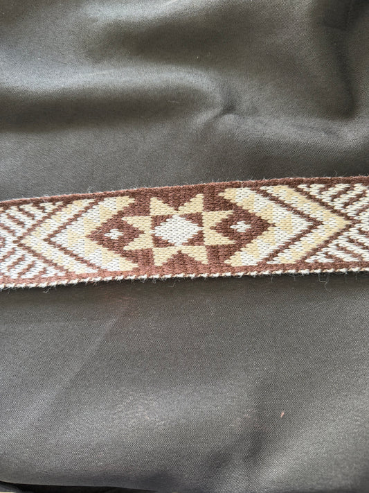 Chocolate beige white Matariki - Taniko Band 2.5inch