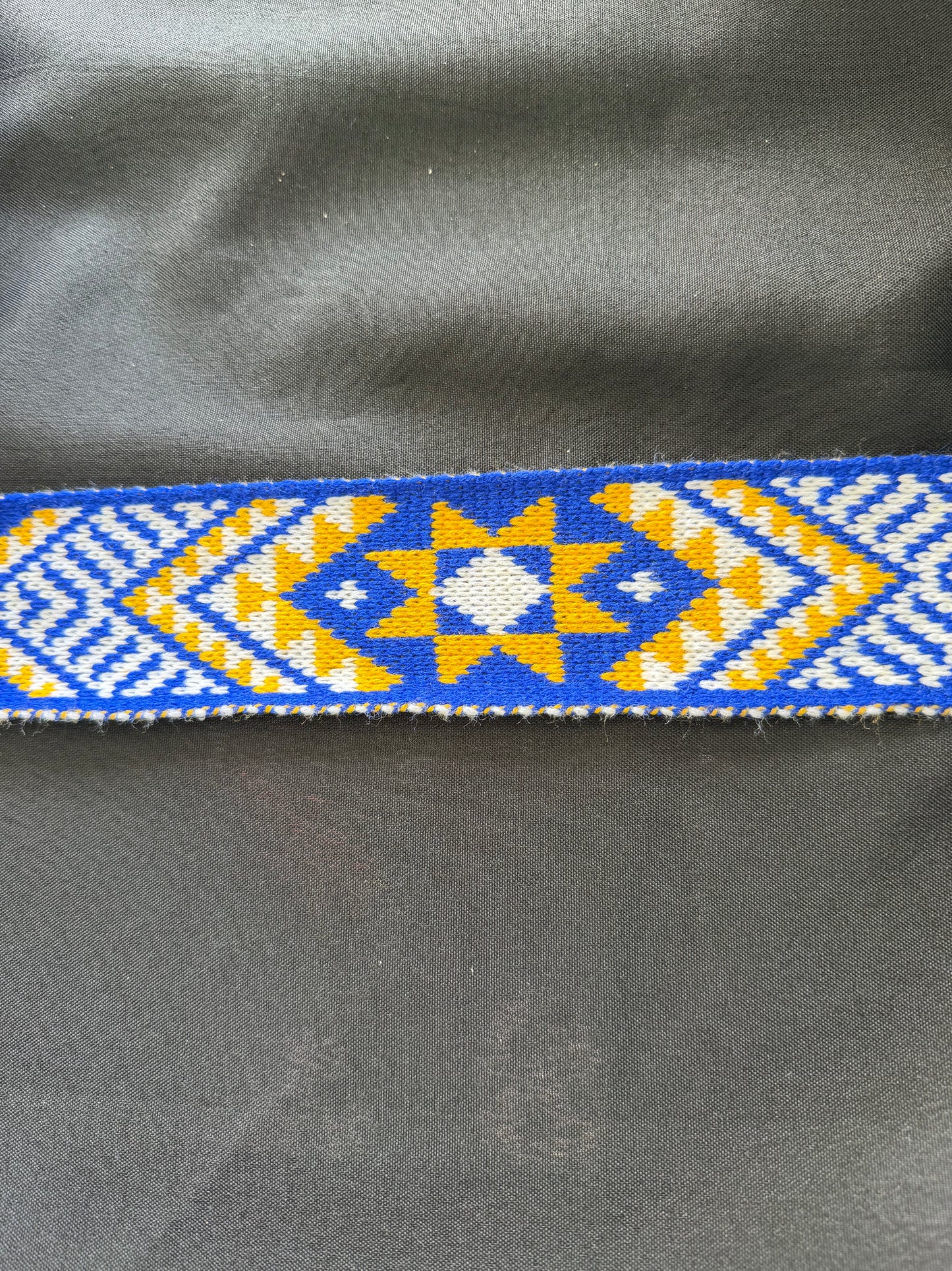 Gold royal blue White Matariki - Taniko Band 2.5inch