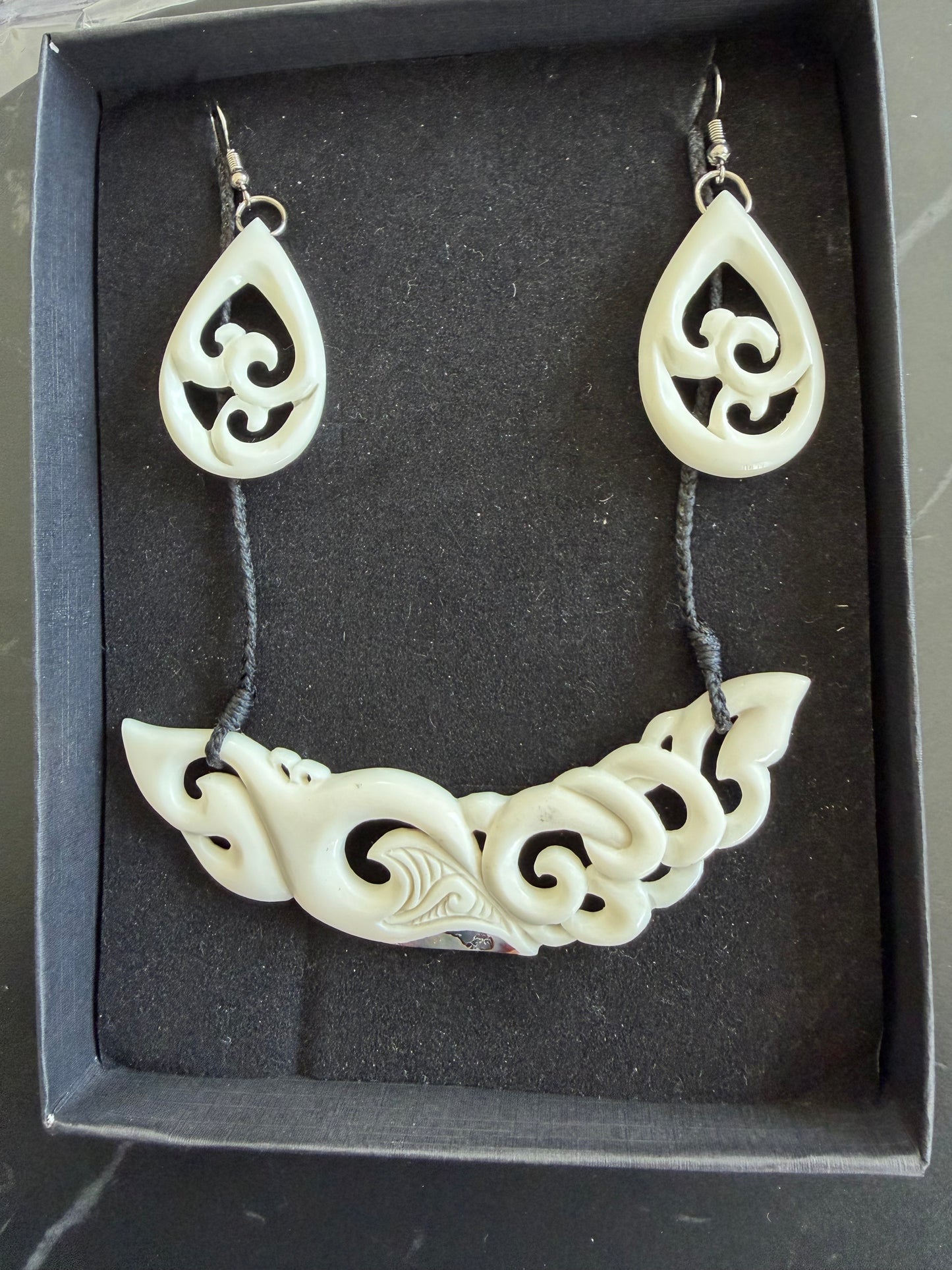 Breastplate - Bone Necklace & Earrings