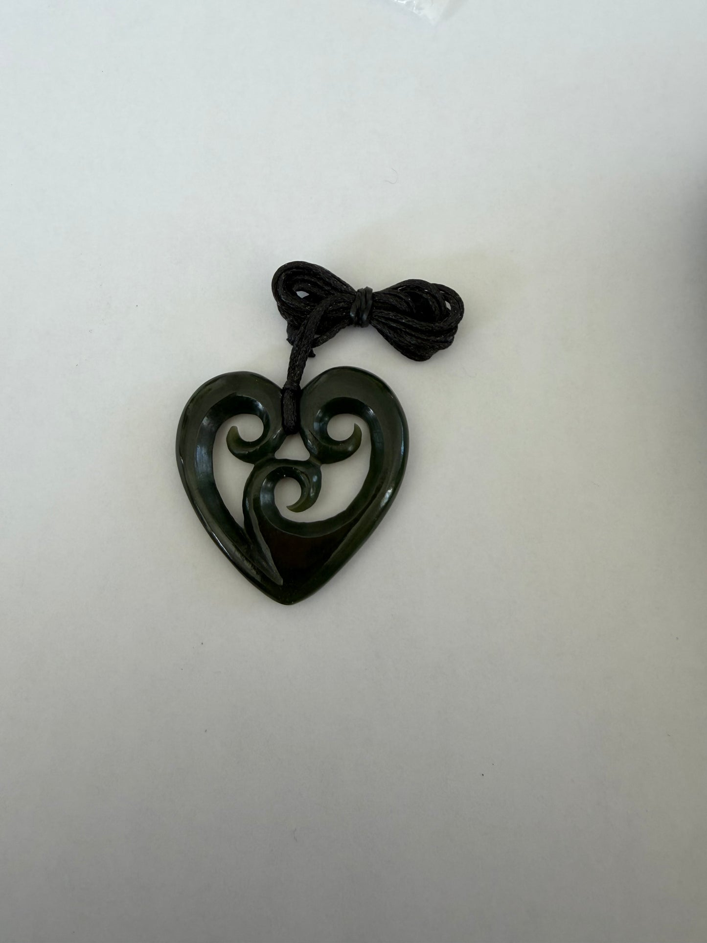 Triple heart Greenstone Pendant