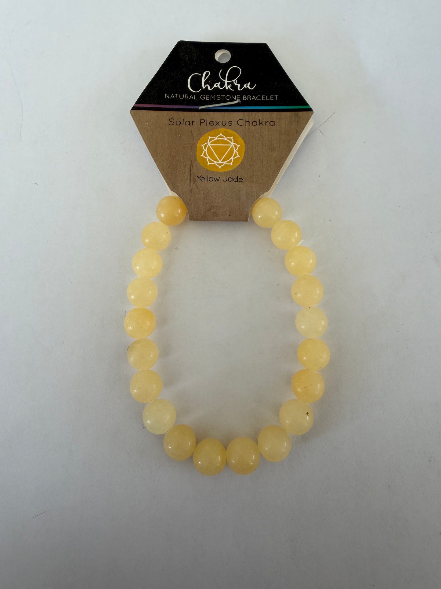 Solar plexus chakra Gemstone Bracelet yellow jade