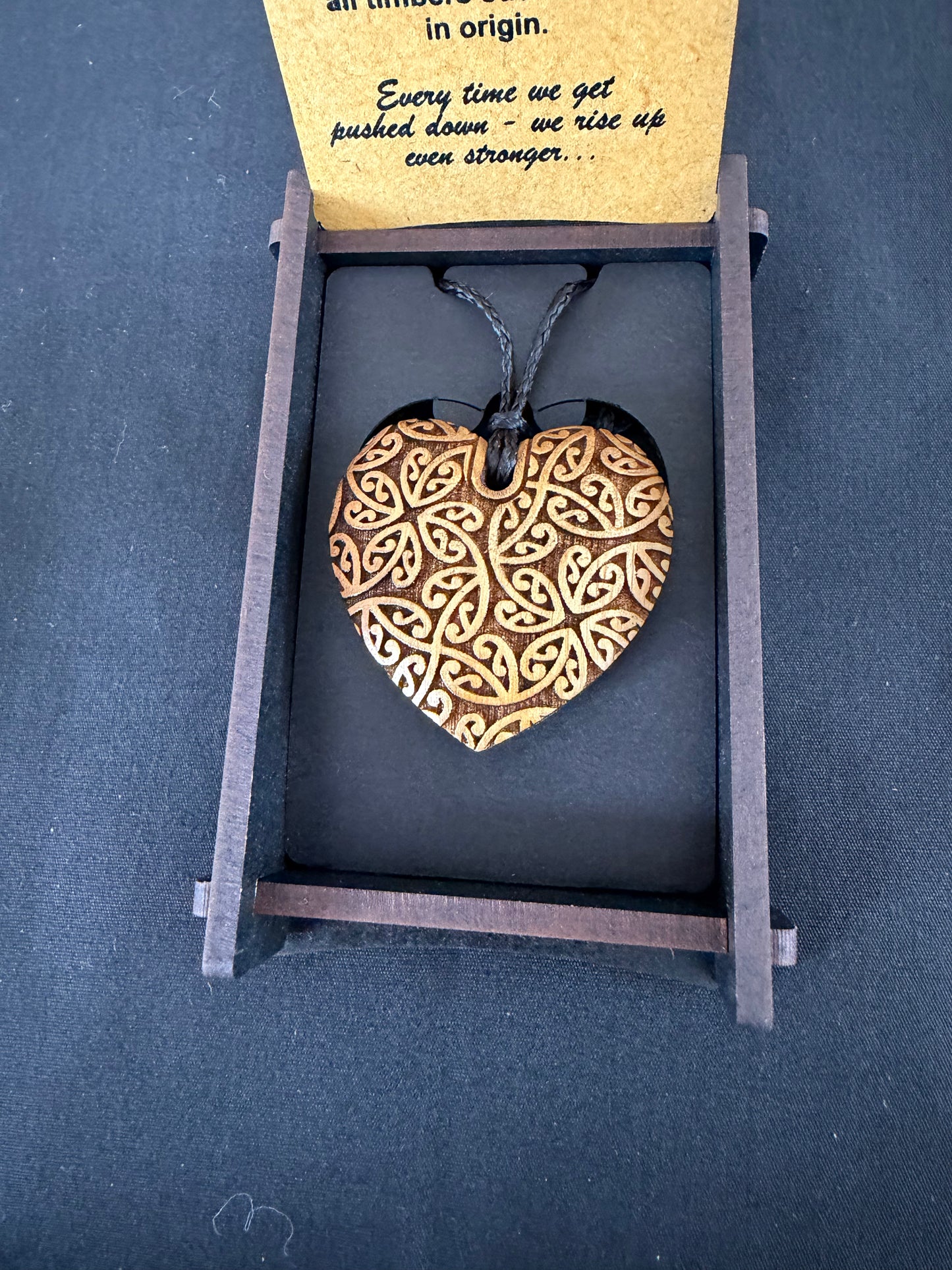 Heartwood Heart Pendant - Wood Necklace