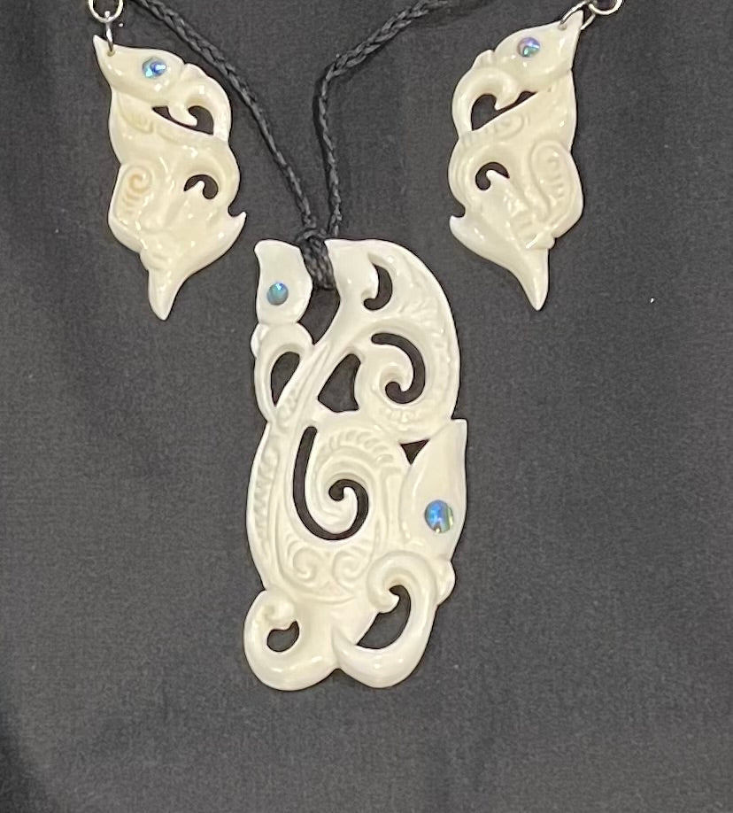 Manaia Bone Carving - Bone Carved Necklace - Bone Jewellery