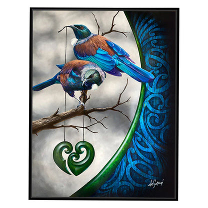 Framed Canvas Prints - Tui Art - Maori Prints - Maori Artwork