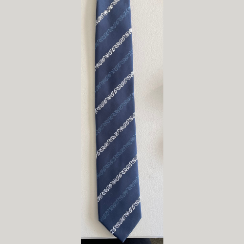 Men’s Tie - Blue & White Maori Design