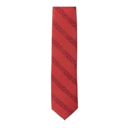 Men's Tie - Maroon Maori Design