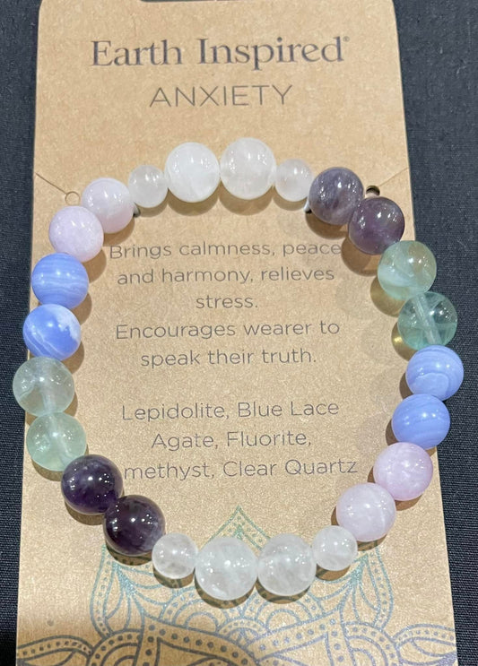 Earth Inspired Gemstone Crystal Bracelet - Anxiety