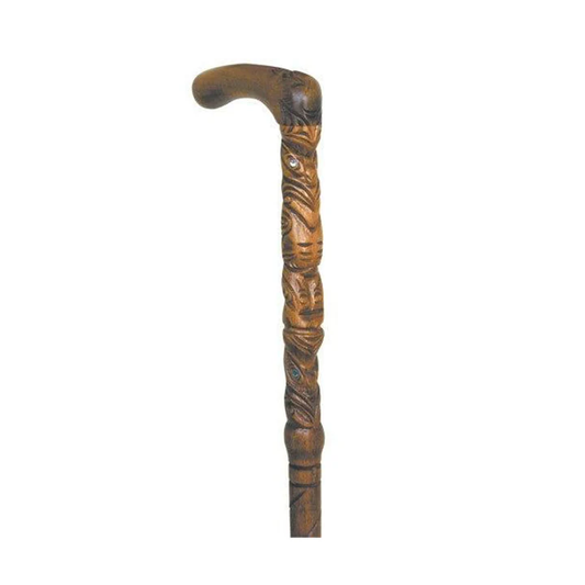Carved Tokotoko - Maori Walking Stick