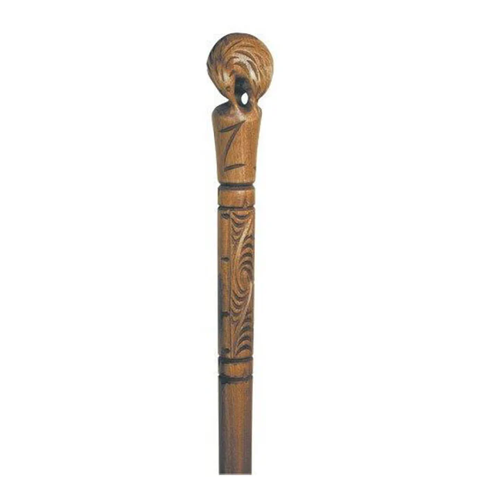 Kiwi Māori Carved Walking Stick