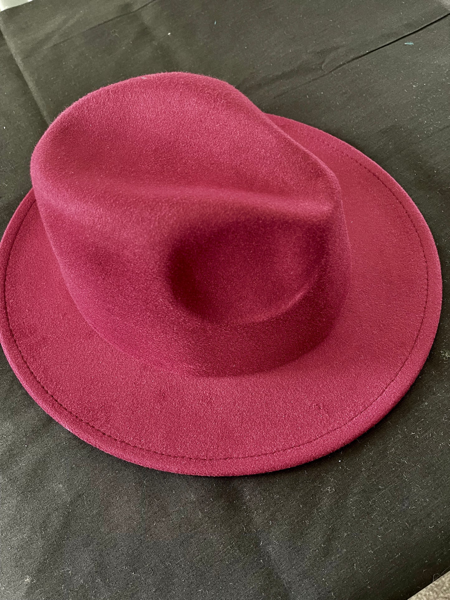 Potae - maroon Fedora Hat and Band