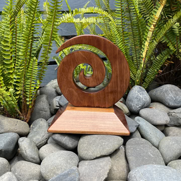Single Koru - Maori Wood Carving