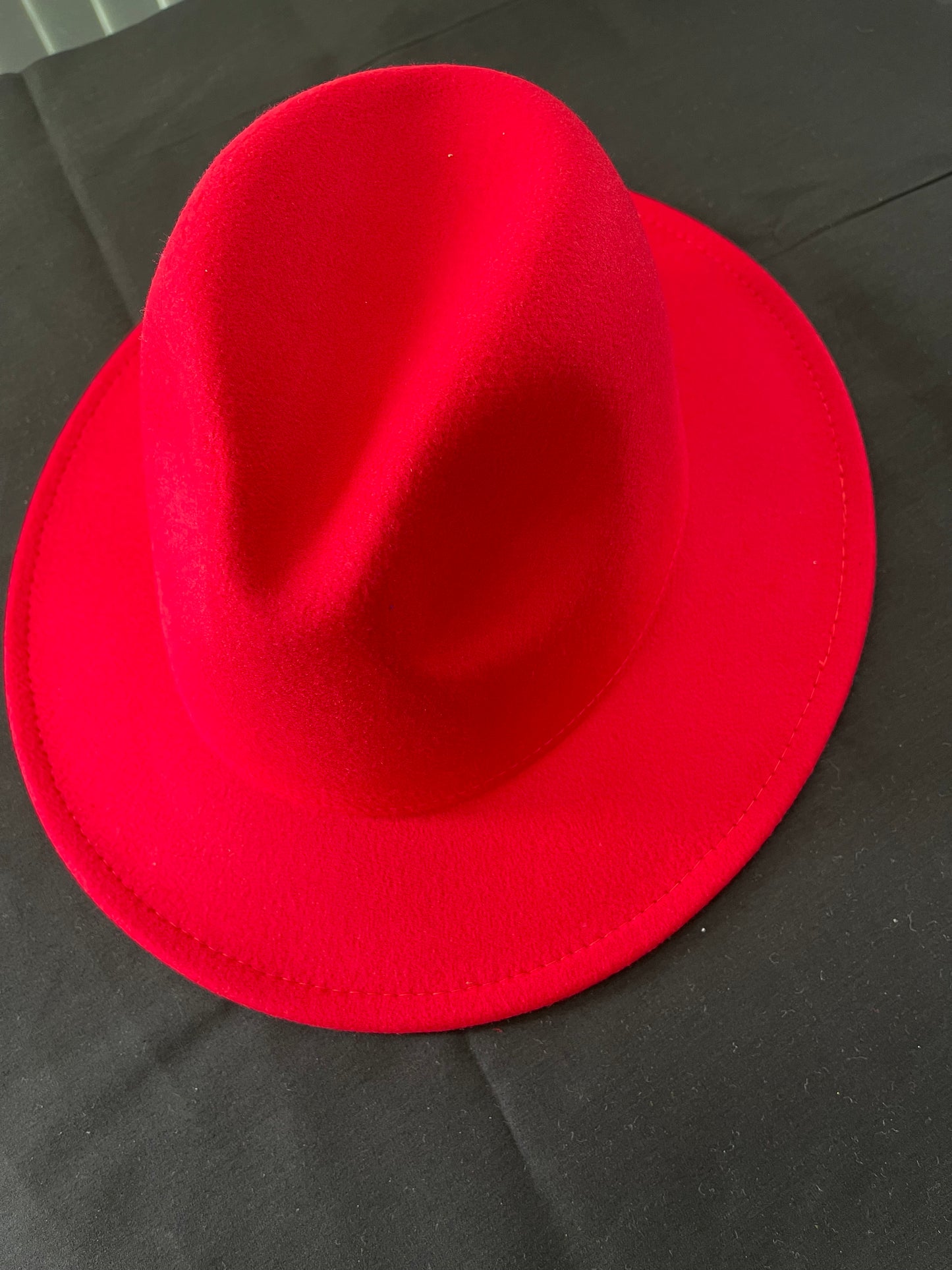 Potae - Red Fedora Hat and Band