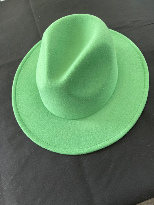 Potae - Lime Green Fedora Hat and Band