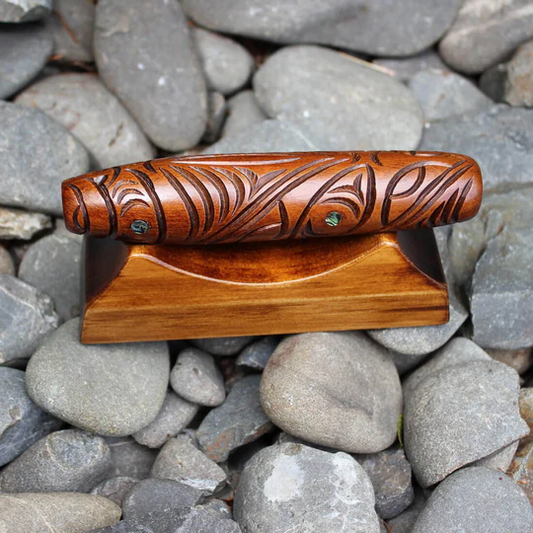 Carved Kōauau Maori Flute - Maori Wood Carving