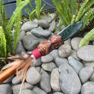 Taiaha With NZ Greenstone Blade