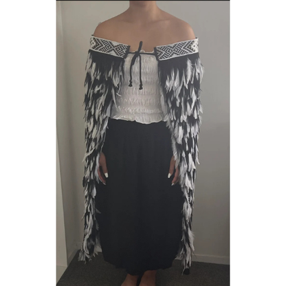 Korowai - Black and White Coque & Hen With Black White and Gold Flex Band