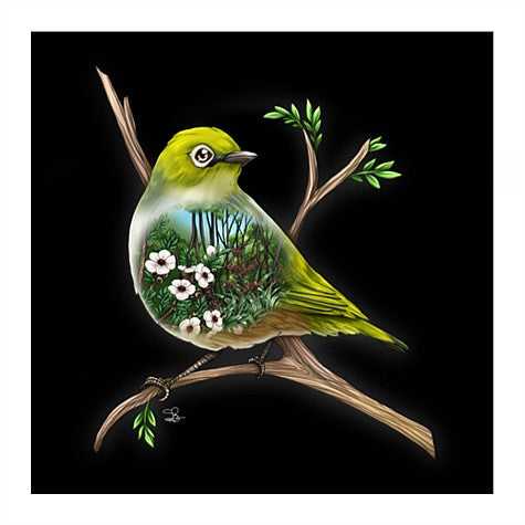 Bell Bird LED Light Canvas - LED Wall Art Canvas