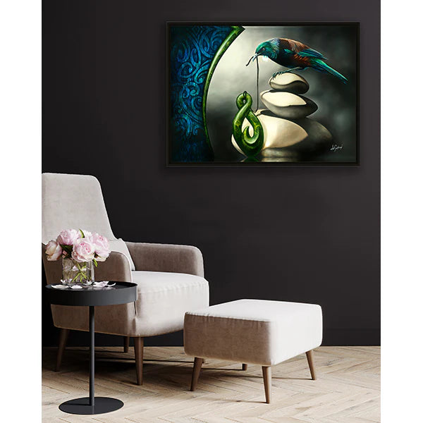 Maori Paintings - Large Canvas - NZ Art - Tui Painting