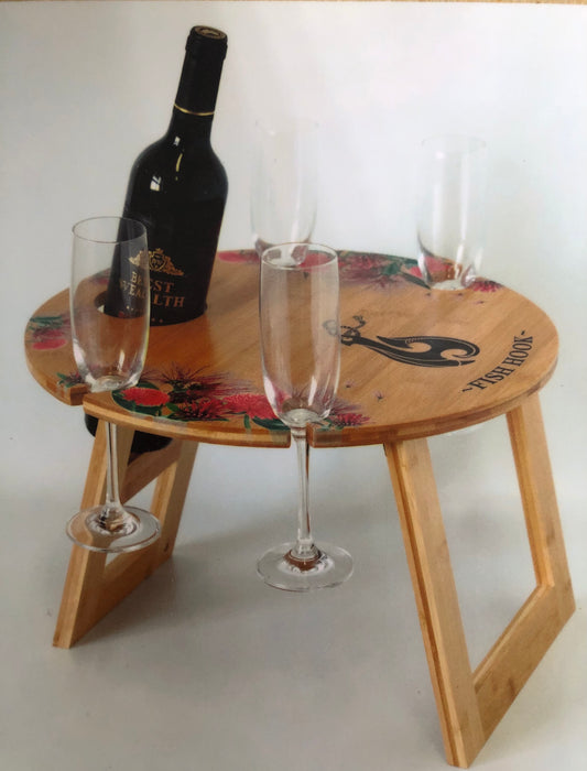 Fish Hook - Round Bamboo Table