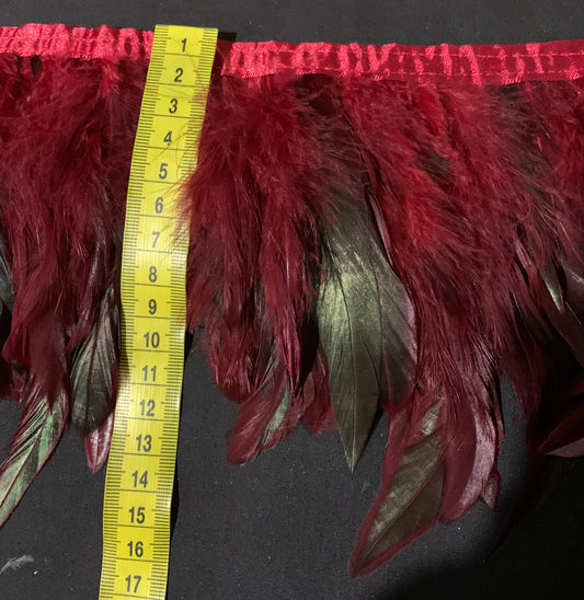 Maroon Coque Feathers