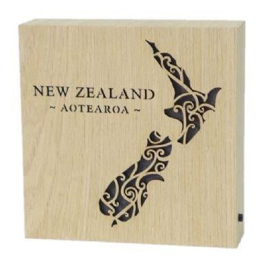 NZ Aotearoa Map Wooden LED Light - LED Art