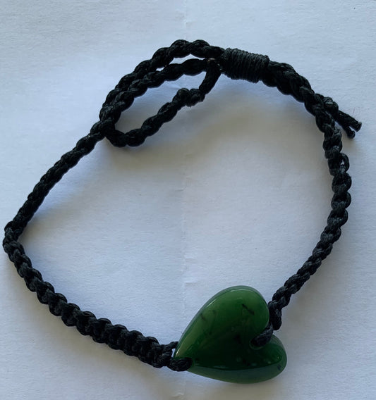 Pounamu/Greenstone Heart Bracelet