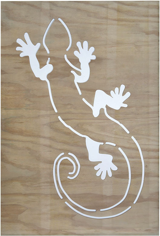 Gecko Silhouette - Wood Panels
